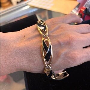 Elegant Gold and Black Bracelet